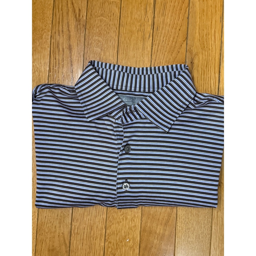 Daniel‎ Cremieux Signature Collection Striped Triple Mercerized Cotton Polo M